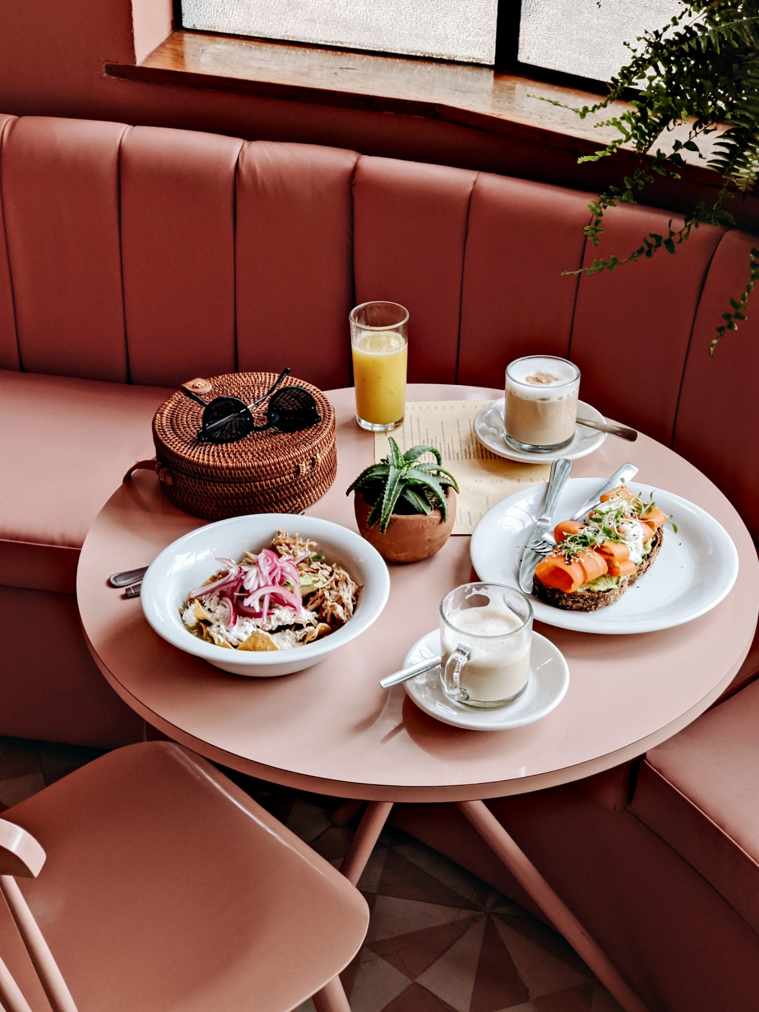 concha mexican bread and coffee cup is a breakfast in mexico city